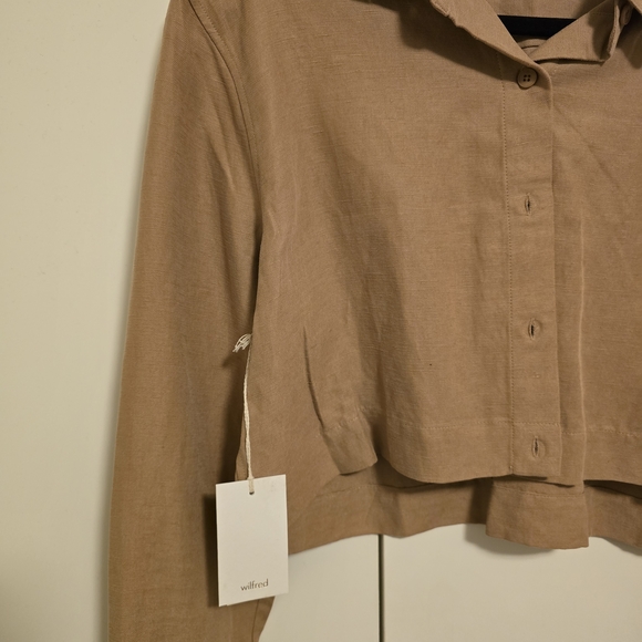 Wilfred Rose/Tan Cropped Button-Up Shirt - Picture 3 of 3